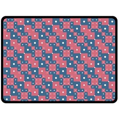 Squares And Circles Motif Geometric Pattern Fleece Blanket (large)  by dflcprints