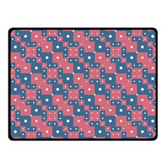 Squares And Circles Motif Geometric Pattern Fleece Blanket (small) by dflcprints