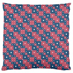 Squares And Circles Motif Geometric Pattern Large Cushion Case (one Side) by dflcprints