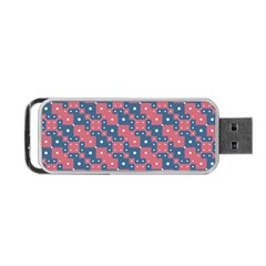 Squares And Circles Motif Geometric Pattern Portable Usb Flash (one Side) by dflcprints