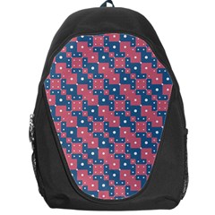 Squares And Circles Motif Geometric Pattern Backpack Bag by dflcprints