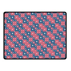 Squares And Circles Motif Geometric Pattern Double Sided Fleece Blanket (small)  by dflcprints