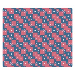 Squares And Circles Motif Geometric Pattern Double Sided Flano Blanket (small)  by dflcprints