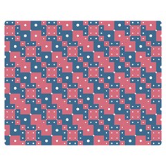 Squares And Circles Motif Geometric Pattern Double Sided Flano Blanket (medium)  by dflcprints