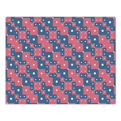 Squares And Circles Motif Geometric Pattern Double Sided Flano Blanket (large)  by dflcprints