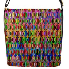 Peace Sign Flap Messenger Bag (s) by ArtworkByPatrick