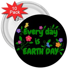 Earth Day 3  Buttons (10 pack) 