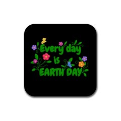 Earth Day Rubber Square Coaster (4 pack) 