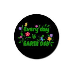 Earth Day Rubber Coaster (Round) 