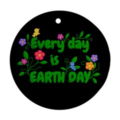 Earth Day Round Ornament (Two Sides)