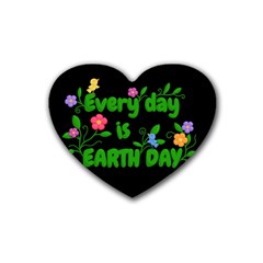 Earth Day Rubber Coaster (Heart) 