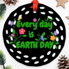 Earth Day Ornament (Round Filigree)