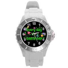 Earth Day Round Plastic Sport Watch (L)