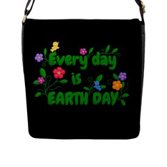 Earth Day Flap Messenger Bag (L) 