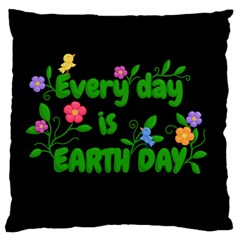 Earth Day Large Flano Cushion Case (one Side) by Valentinaart