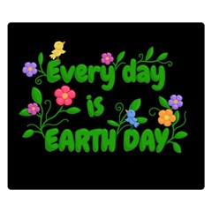 Earth Day Double Sided Flano Blanket (Small) 