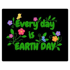 Earth Day Double Sided Flano Blanket (Medium) 