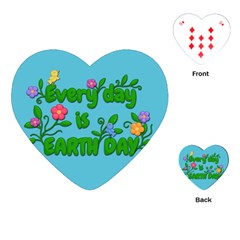 Earth Day Playing Cards (heart)  by Valentinaart