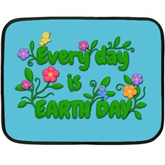 Earth Day Fleece Blanket (mini) by Valentinaart