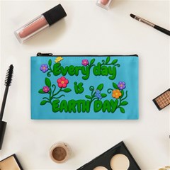 Earth Day Cosmetic Bag (small)  by Valentinaart