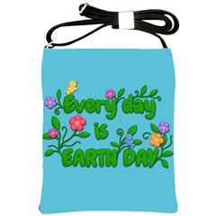 Earth Day Shoulder Sling Bags by Valentinaart