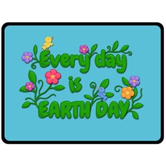 Earth Day Fleece Blanket (large)  by Valentinaart