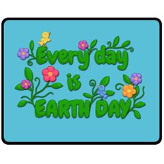 Earth Day Fleece Blanket (medium)  by Valentinaart