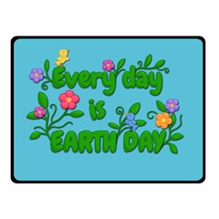 Earth Day Double Sided Fleece Blanket (small)  by Valentinaart