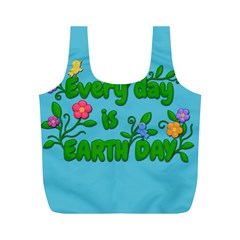 Earth Day Full Print Recycle Bags (m)  by Valentinaart