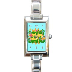 Earth Day Rectangle Italian Charm Watch by Valentinaart