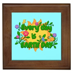 Earth Day Framed Tiles by Valentinaart