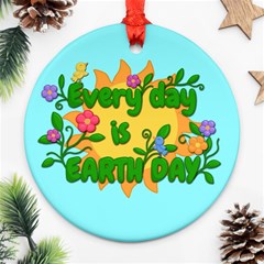 Earth Day Ornament (round) by Valentinaart