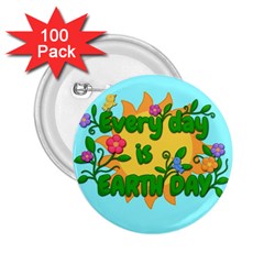 Earth Day 2 25  Buttons (100 Pack)  by Valentinaart