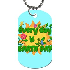 Earth Day Dog Tag (one Side) by Valentinaart