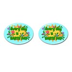 Earth Day Cufflinks (Oval) Front(Pair)