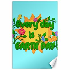 Earth Day Canvas 24  X 36  by Valentinaart