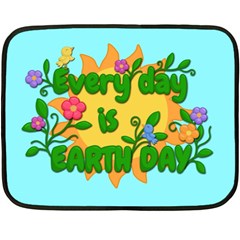 Earth Day Double Sided Fleece Blanket (mini)  by Valentinaart