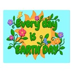 Earth Day Double Sided Flano Blanket (Large)  80 x60  Blanket Front