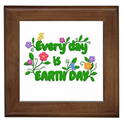 Earth Day Framed Tiles by Valentinaart