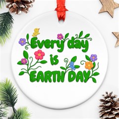 Earth Day Ornament (round) by Valentinaart