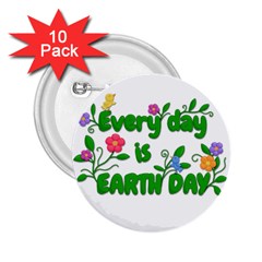 Earth Day 2 25  Buttons (10 Pack)  by Valentinaart