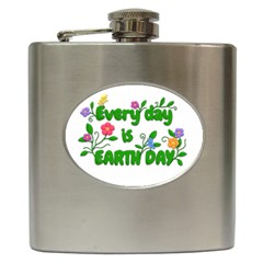 Earth Day Hip Flask (6 Oz) by Valentinaart