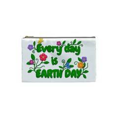 Earth Day Cosmetic Bag (small)  by Valentinaart