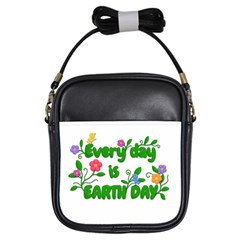 Earth Day Girls Sling Bags by Valentinaart