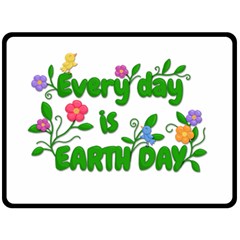 Earth Day Fleece Blanket (large)  by Valentinaart