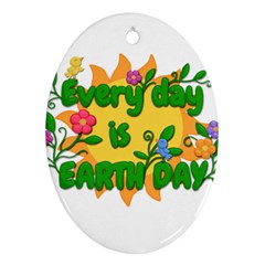 Earth Day Ornament (Oval)