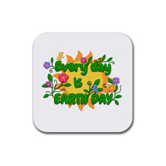 Earth Day Rubber Coaster (Square) 