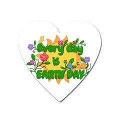 Earth Day Heart Magnet