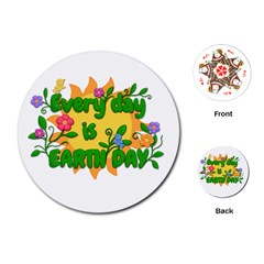 Earth Day Playing Cards (Round) 