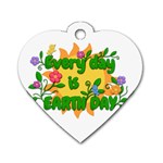 Earth Day Dog Tag Heart (Two Sides) Front